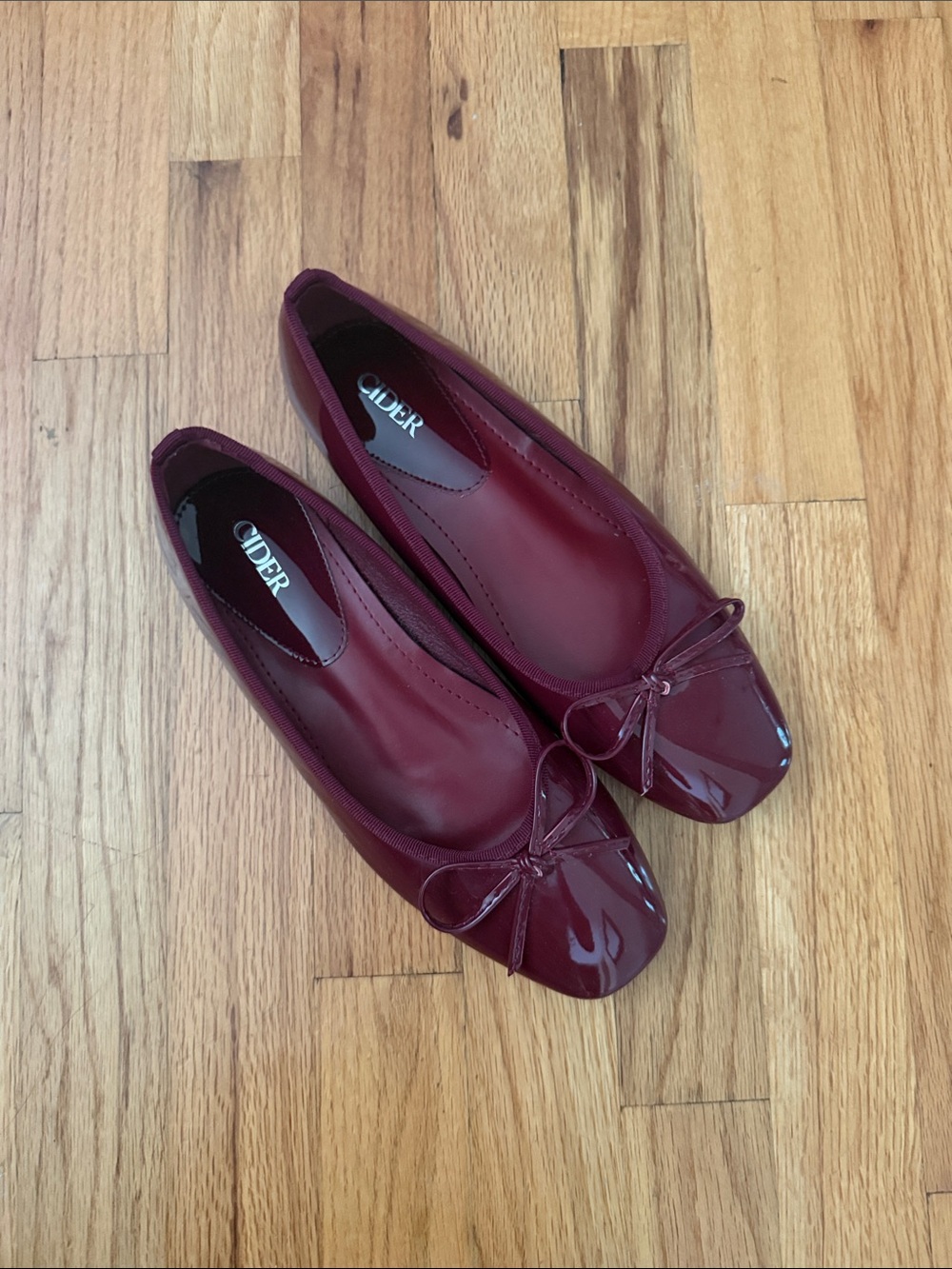 Burgundy ballet flats